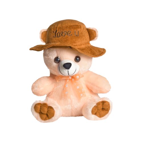 Ultra Cap Stuffed Teddy Bear Soft Plush Toy With Love You 9 Inch Butter