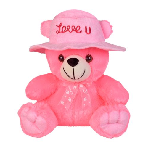 Ultra Cap Stuffed Teddy Bear Soft Plush Toy With Love You 9 Inch Pink