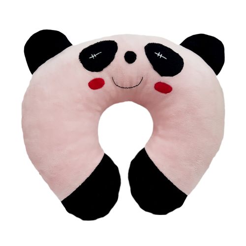 Ultra Panda Travel Neck Support Cushion Pillow Light 14 Inch Pink