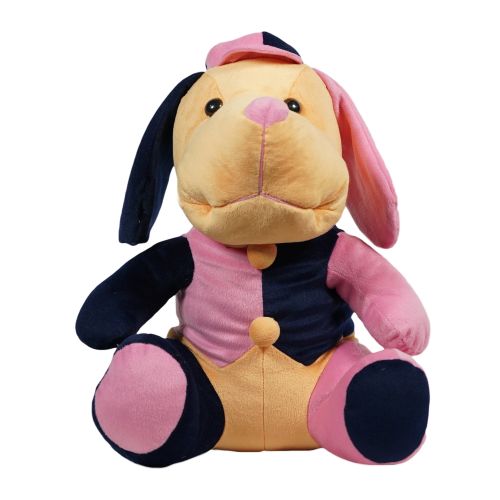 Ultra Lovely Droopy Dog Stuffed Soft Plush Kids Animal Toy 13 Inch Light Pink and Dark Blue