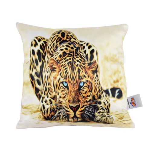 Ultra Jaguar Animal Digital Print Cushion Pillow 12X12 Inch Multicolor