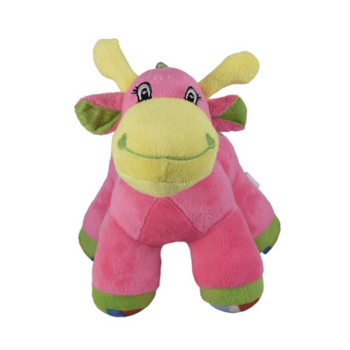 Ultra Colourful Baby Giraffe Stuffed Soft Plush Kids Animal Toy With Sound 9 Inch Pink