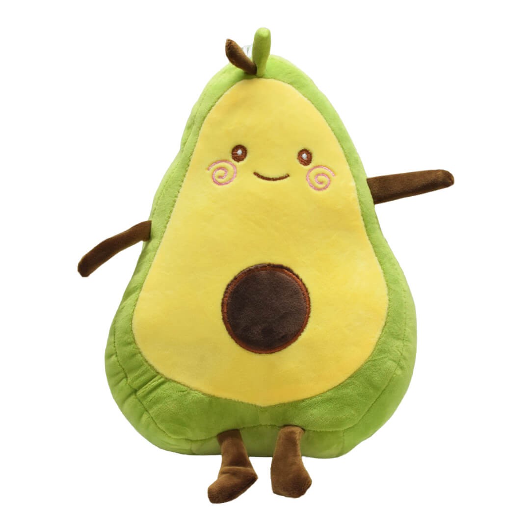 Ultra Avocado Fruit Soft Plush Stuffed Kids Pillow Toy 10 Inch Green Yellow