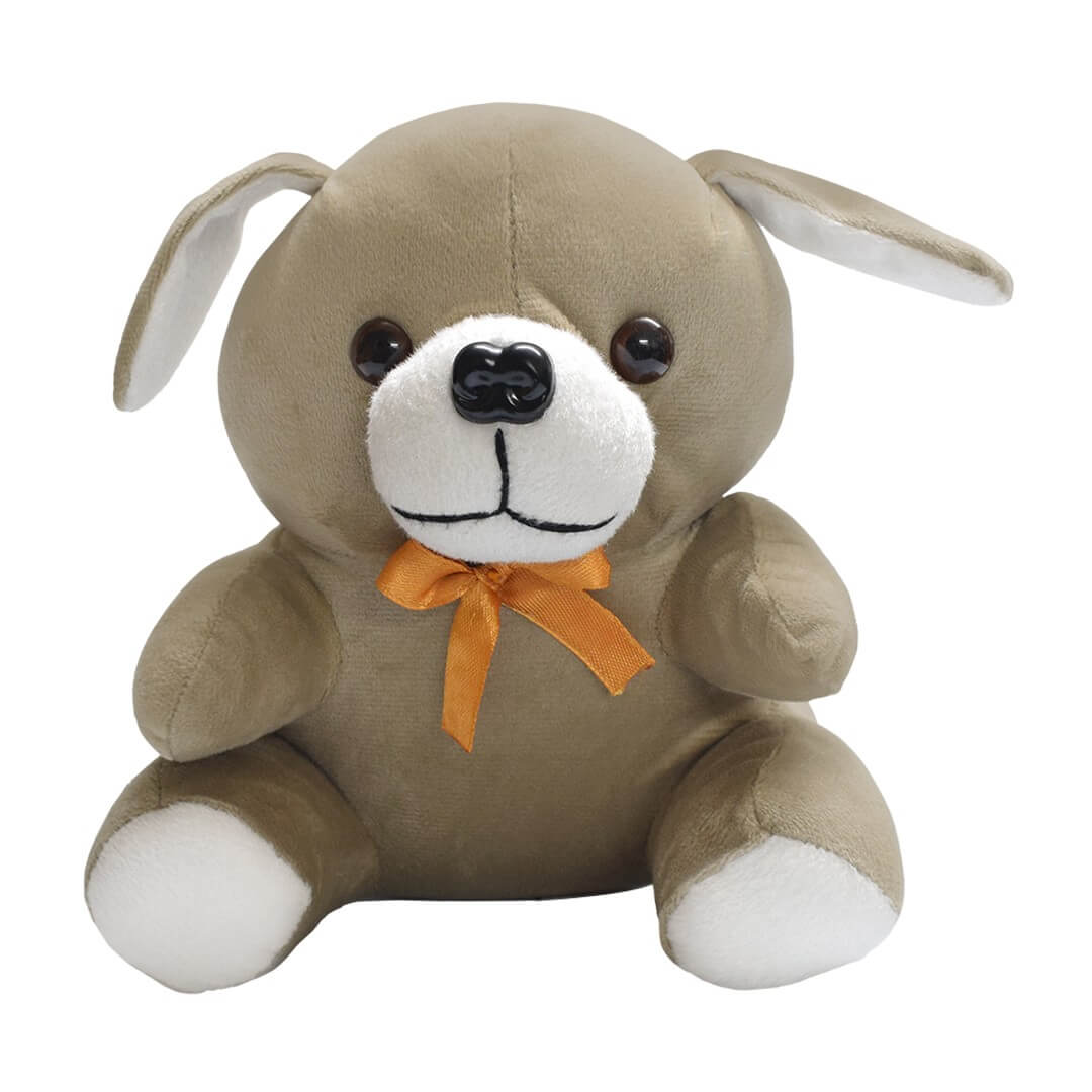 Ultra Dog Soft Stuffed Kids Toy Nylex Animal Plush 7 Inch Olive Brown