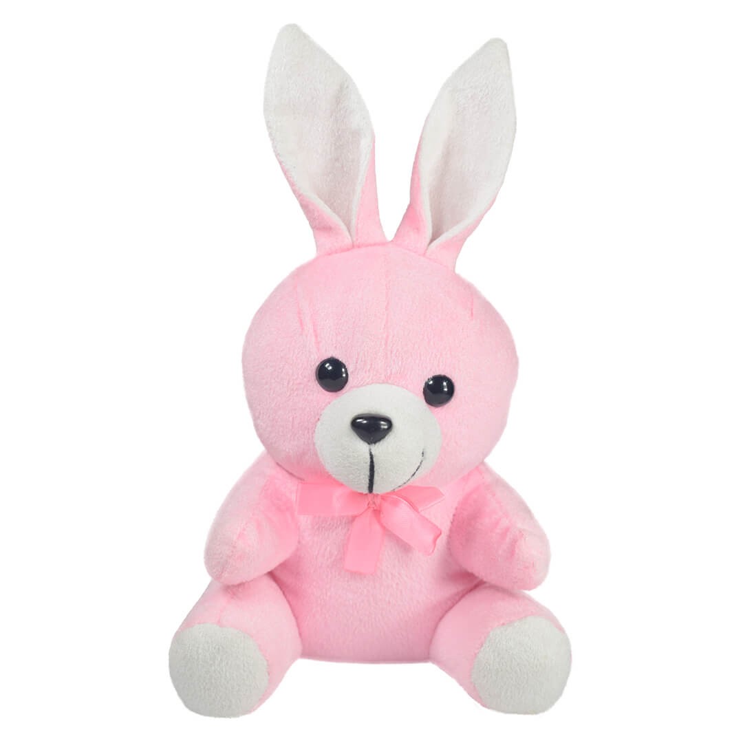 Ultra Bunny Soft Stuffed Kids Toy Nylex Animal Plush 7 Inch Pink