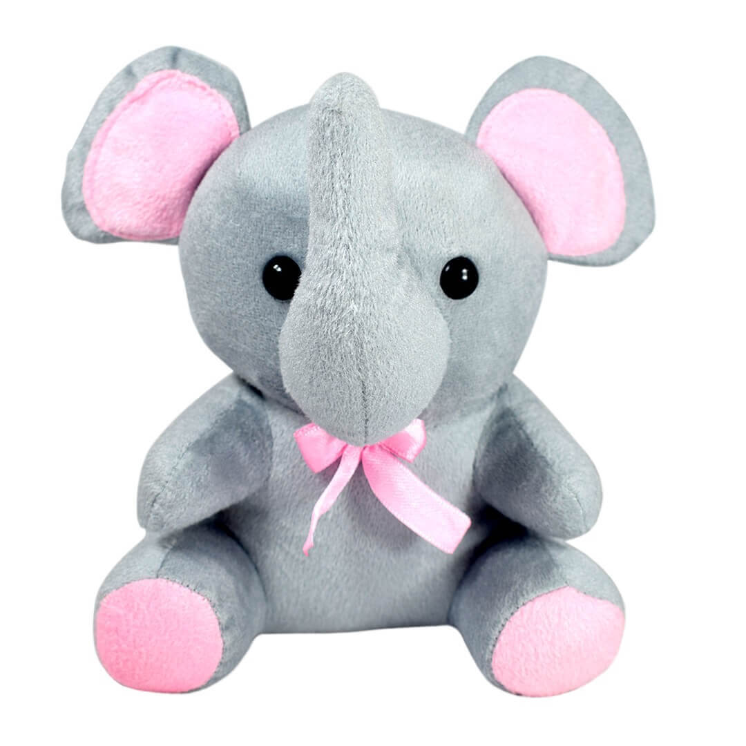 Ultra Elephant Soft Stuffed Kids Toy Nylex Animal Plush 7 Inch Grey