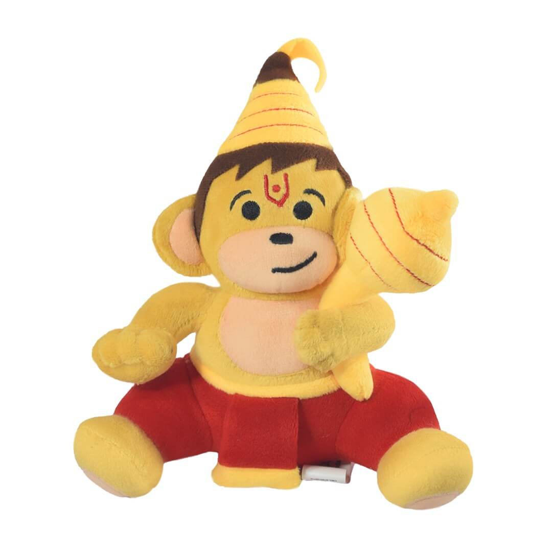 Ultra Ramayana Baby Hanuman Ji Stuffed Soft Plush Kids Animal Toy 7 Inch Multicolor