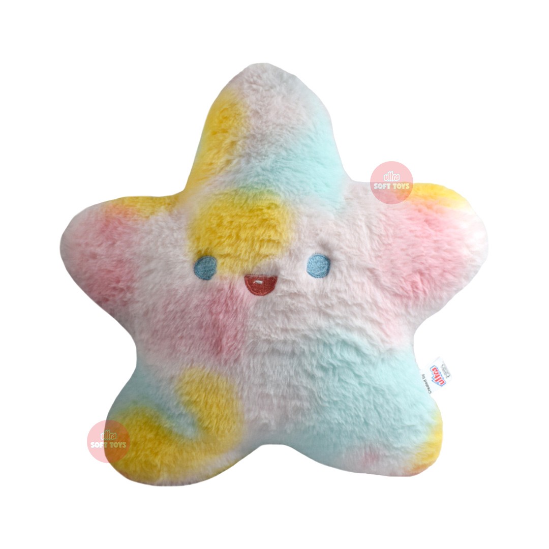 Ultra Star Shaped Kids Plush Pillow Cushion 12 Inch Multicolor