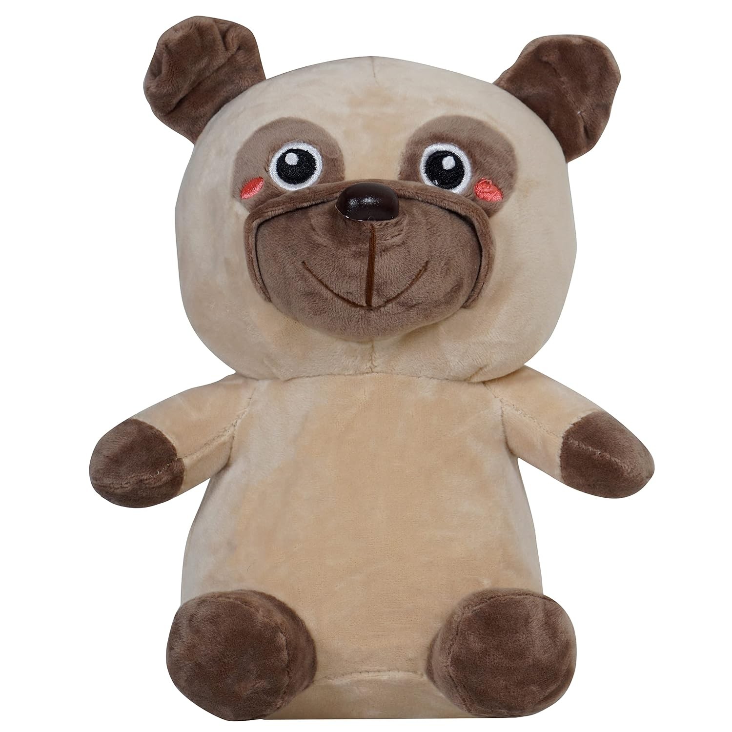 Ultra Sitting Pug Dog Soft Stuffed Kids Animal Toy 10 Inch Brown