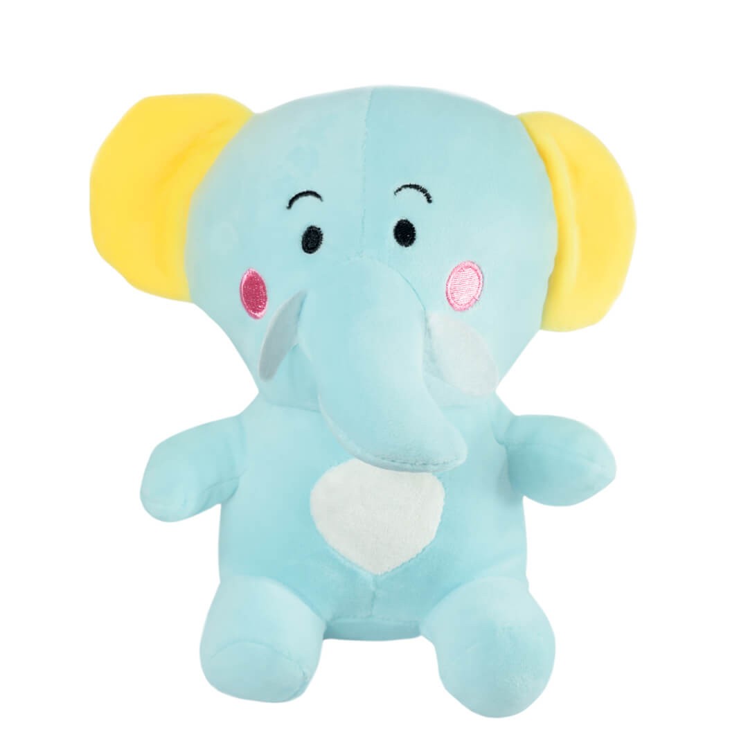 Ultra Cute Baby Elephant Soft Plush Kids Animal Toy 10 Inch Blue