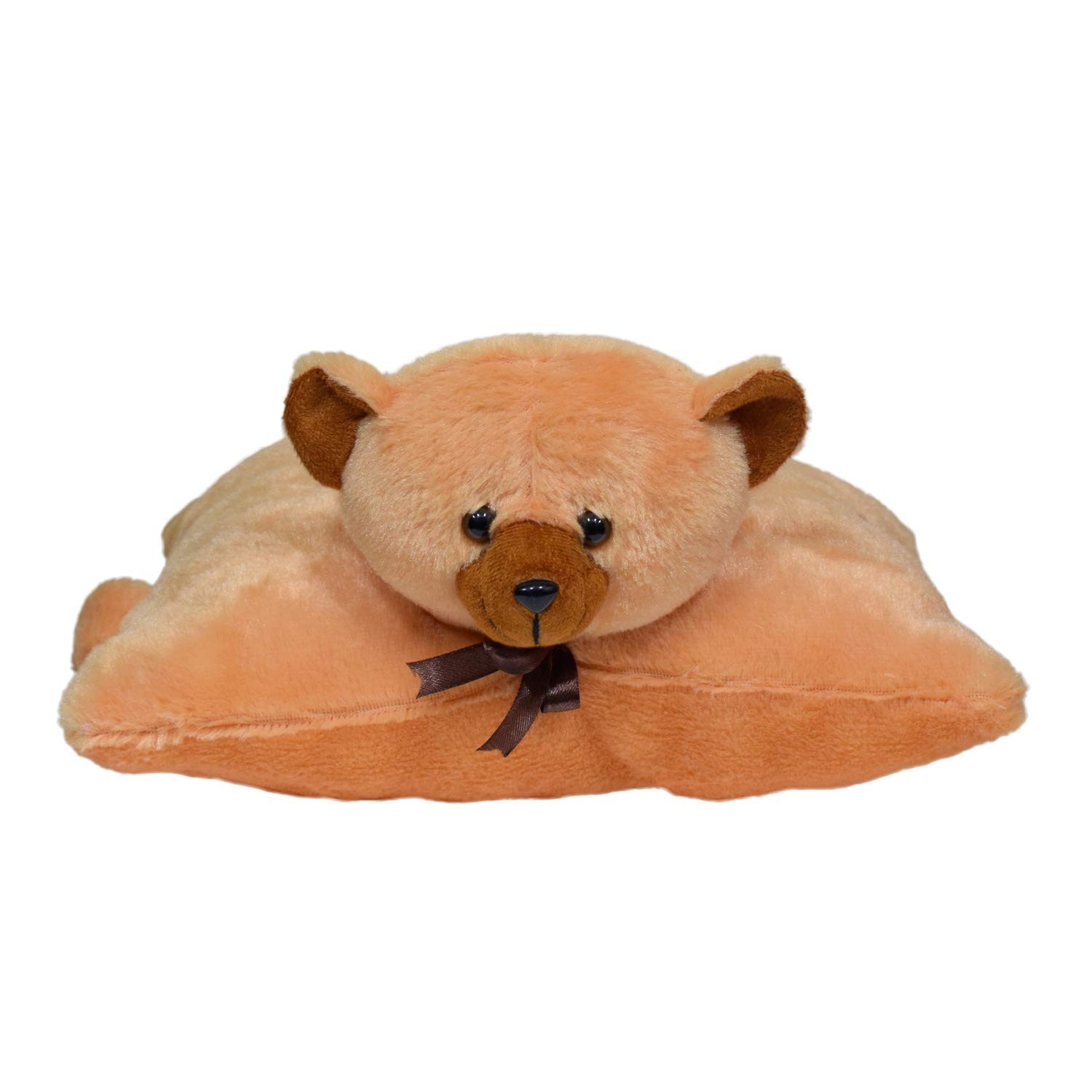 Ultra Bear Folding Plush Stuffed Soft Kids Pillow Cushion 15 Inch Brown