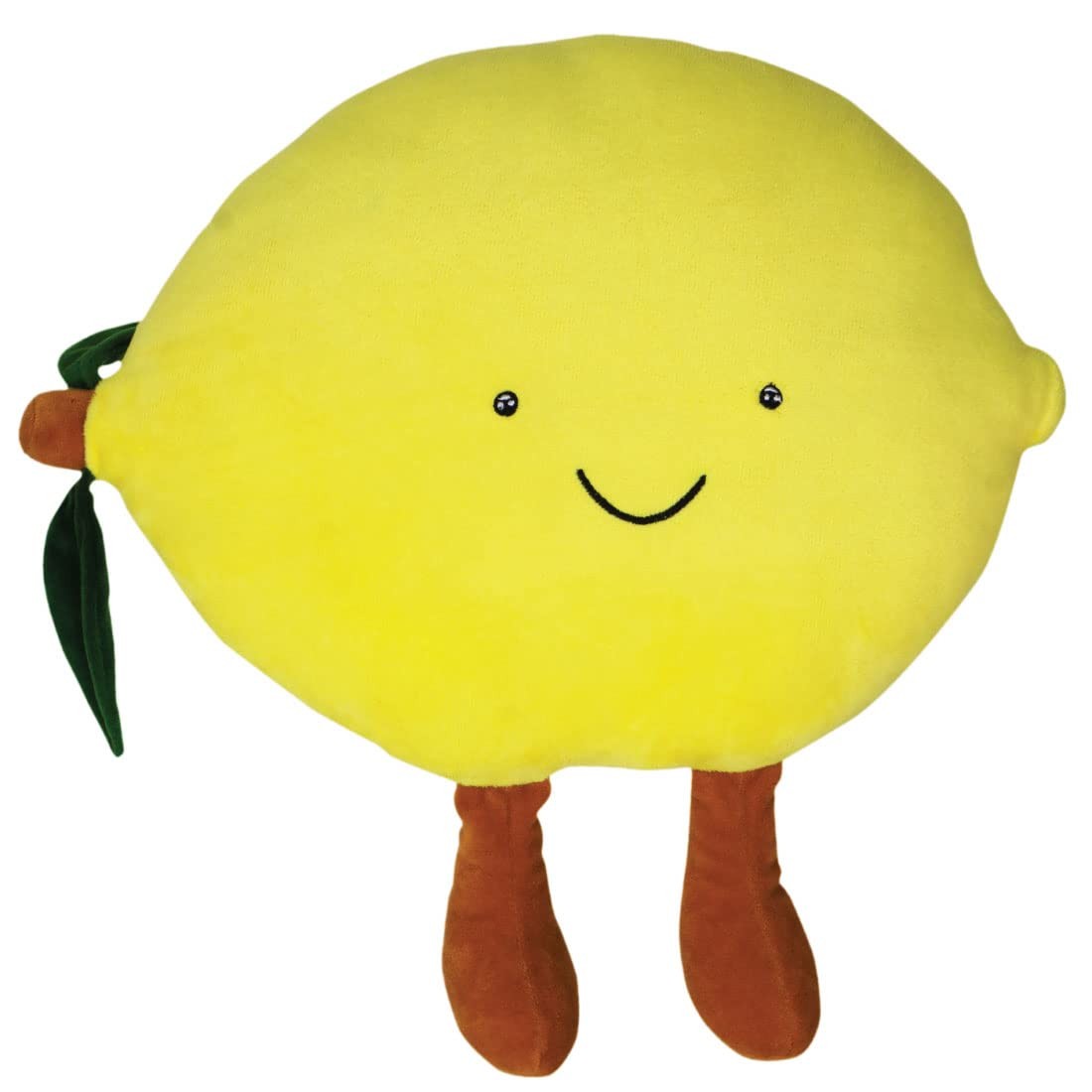 Ultra Lemon Shaped Plush Stuffed Kids Cushion 10 Inch Yellow